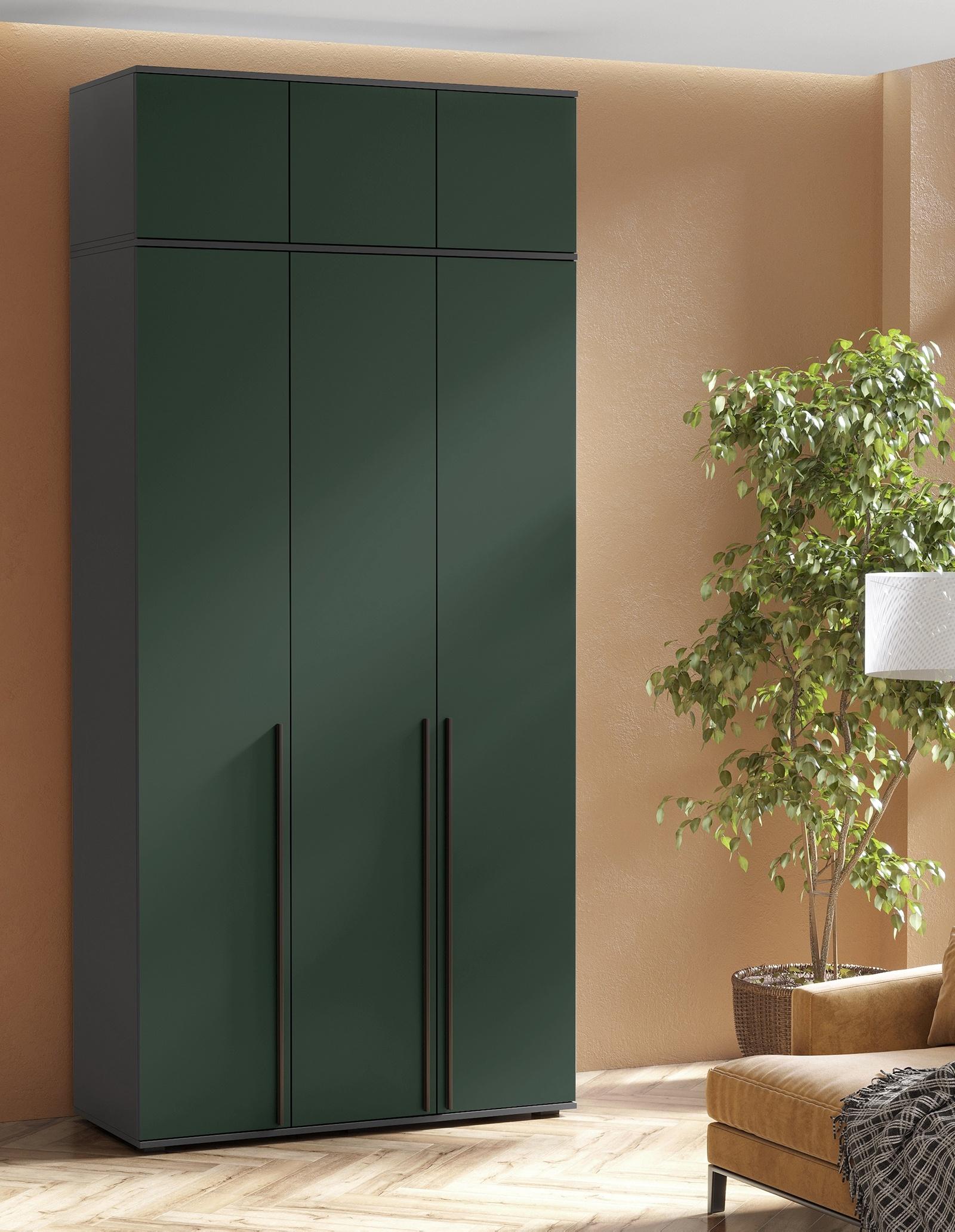 Шкаф – антресоль для трёхстворчатого шкафа «Норд», 1200×510×418 мм, цвет изумруд/графит