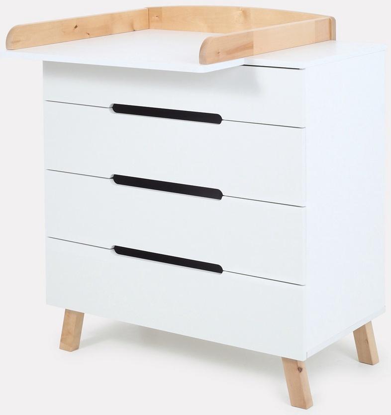 Комод пеленальный детский Indy PRO «Инди ПРО» 800/4, 83х43х85 см, 4 ящика, с органайзером, белый   1