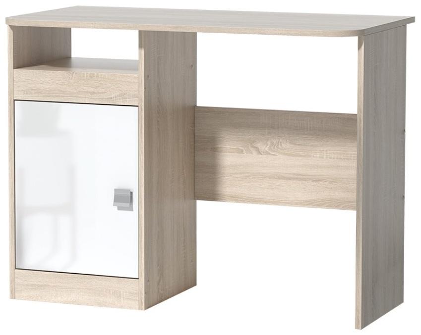 Стол письменный Галактика, Дуб сонома/Белый глянец