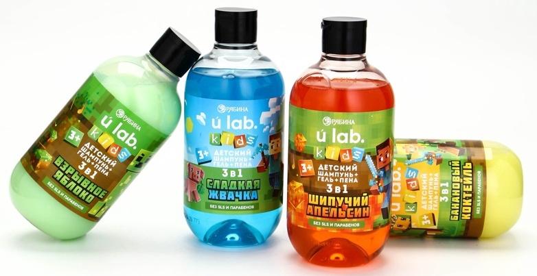 Детский шампунь-гель-пена 3в1, 500 мл, аромат взрывное яблоко