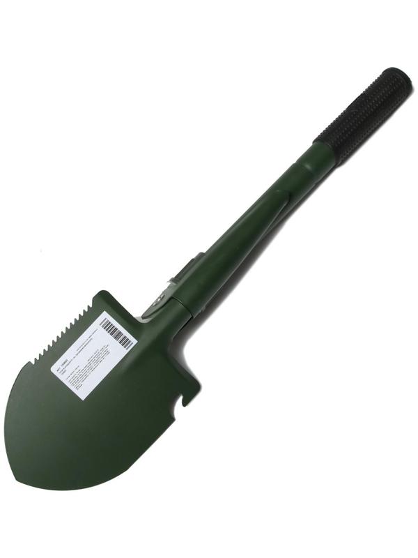 Лопата туристическая, L = 41 см, складная, пилка, металлический черенок с прорезиненной рукоятью, Greengo