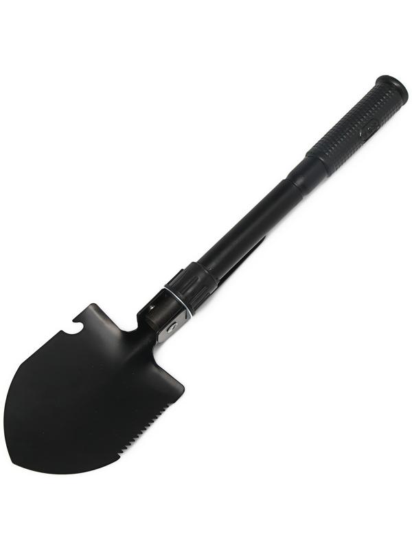 Лопата туристическая, L = 41 см, складная, пилка, металлический черенок с прорезиненной рукоятью, Greengo