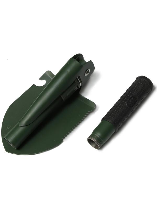 Лопата туристическая, L = 41 см, складная, пилка, металлический черенок с прорезиненной рукоятью, Greengo