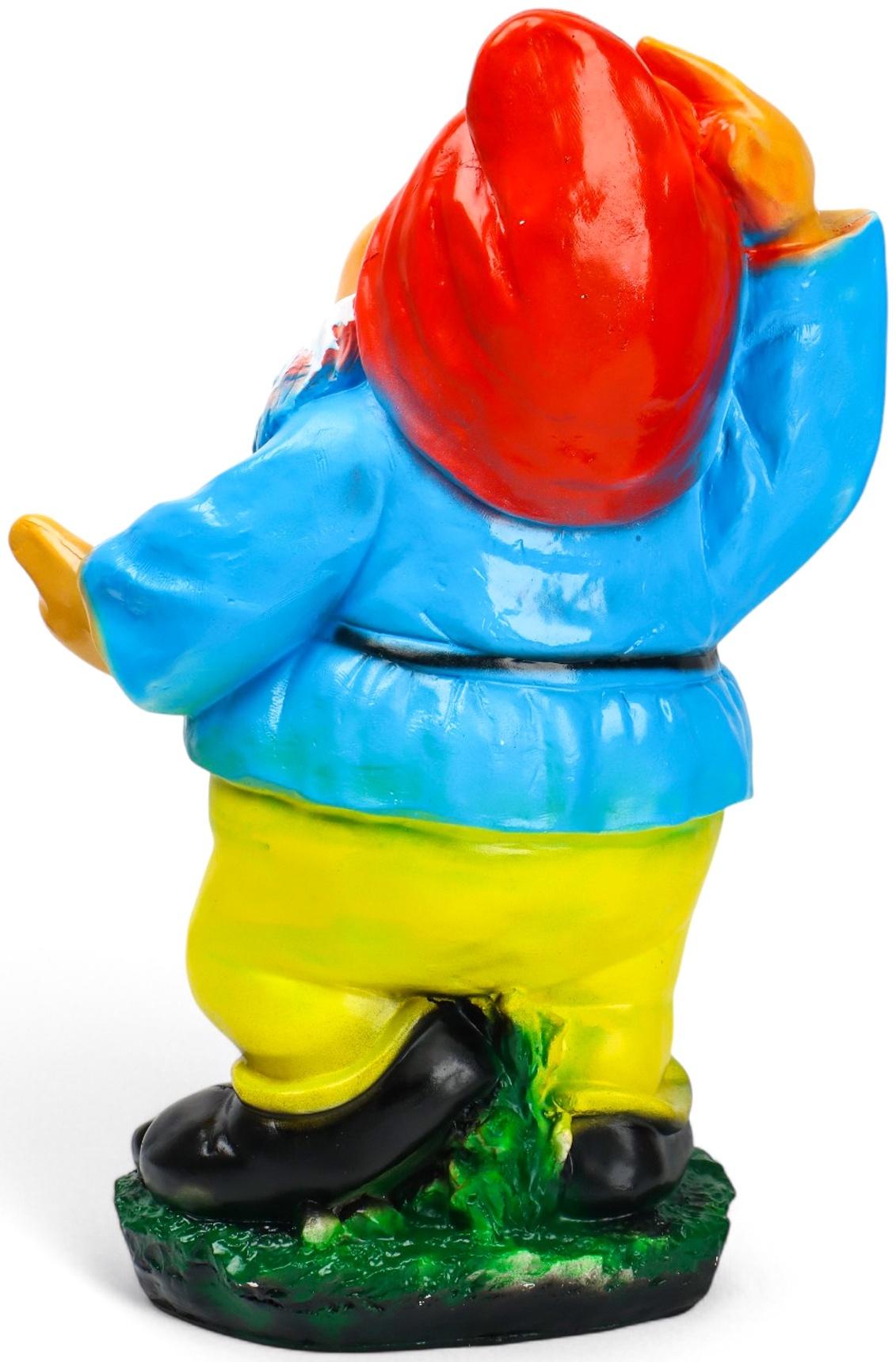 Садовая фигура из гипса «Гном с протянутой рукой», 25×21×43 см