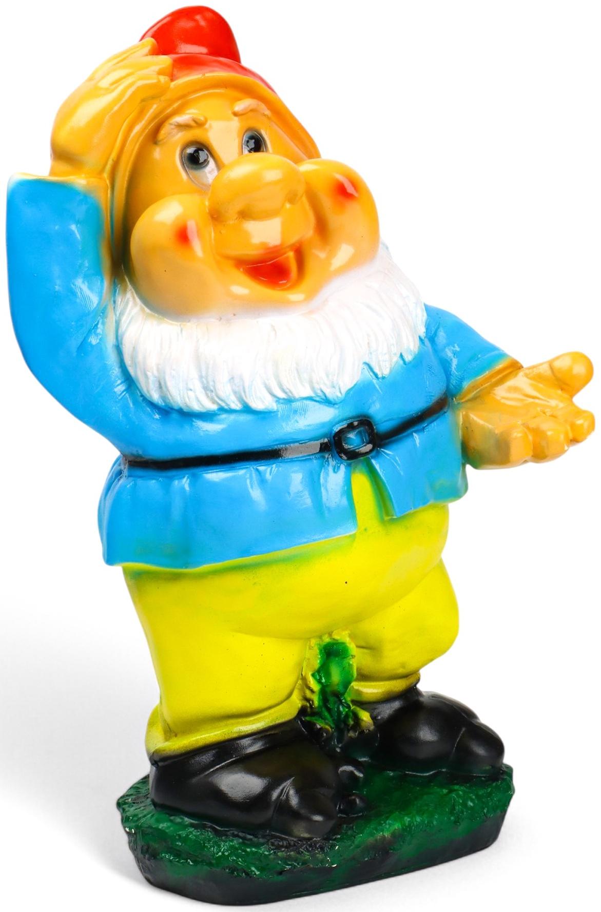 Садовая фигура из гипса «Гном с протянутой рукой», 25×21×43 см