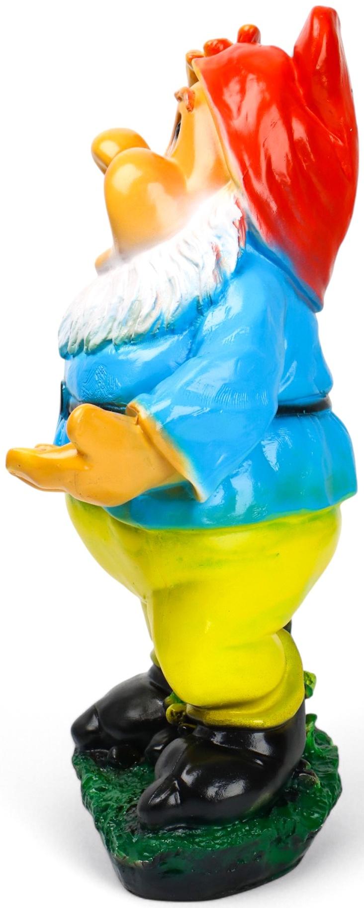 Садовая фигура из гипса «Гном с протянутой рукой», 25×21×43 см