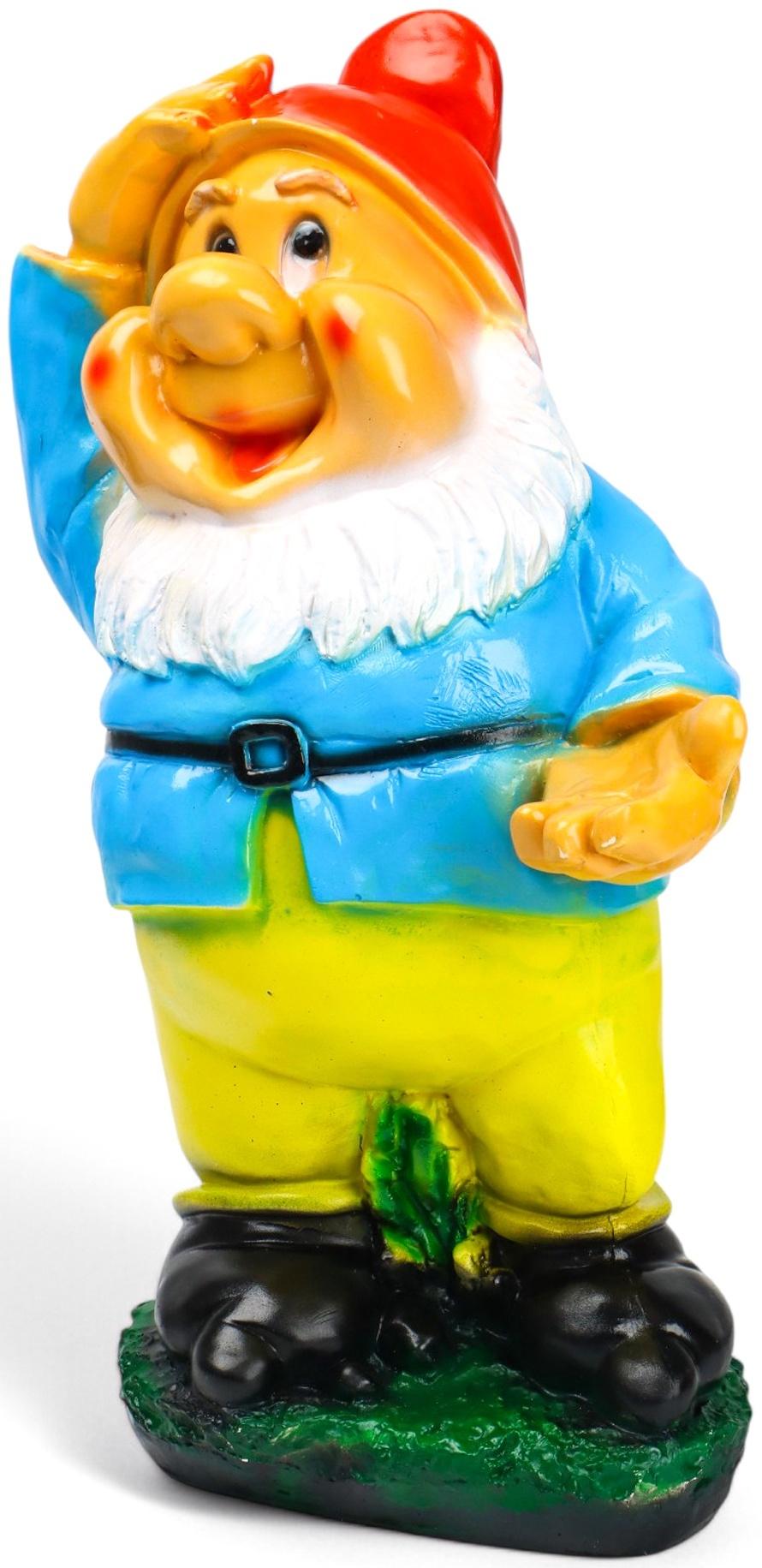 Садовая фигура из гипса «Гном с протянутой рукой», 25×21×43 см