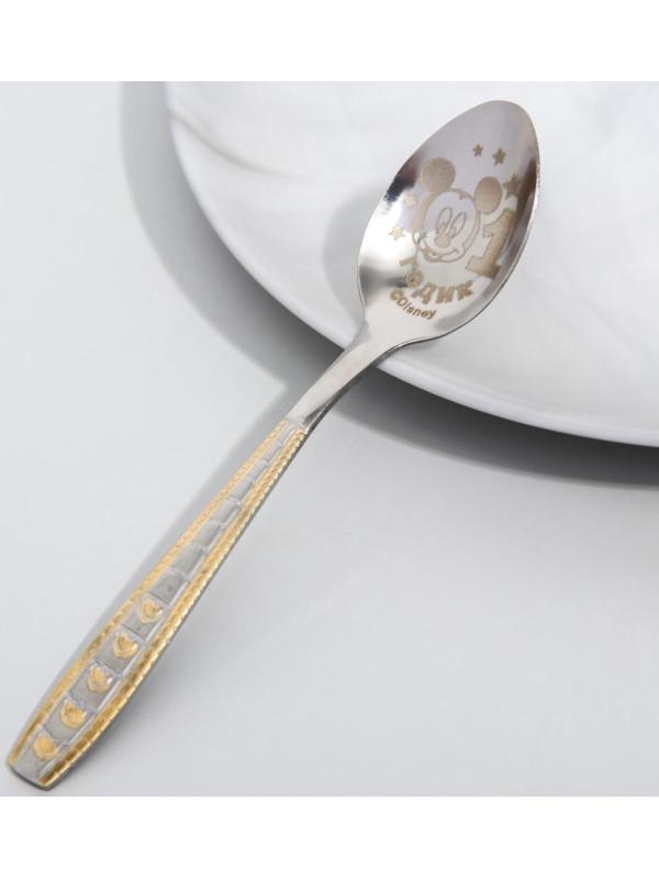 Ложка детская «1 год. Для малыша», Микки Маус, 2.3×11 см