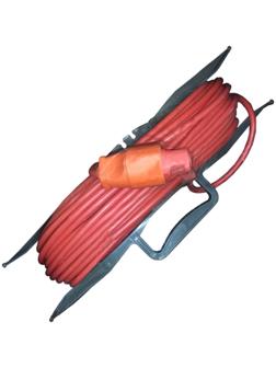 Удлинитель на рамке GLANZEN, 1 розетка, 20 м, ПВС 2*0.75, ER-20-001