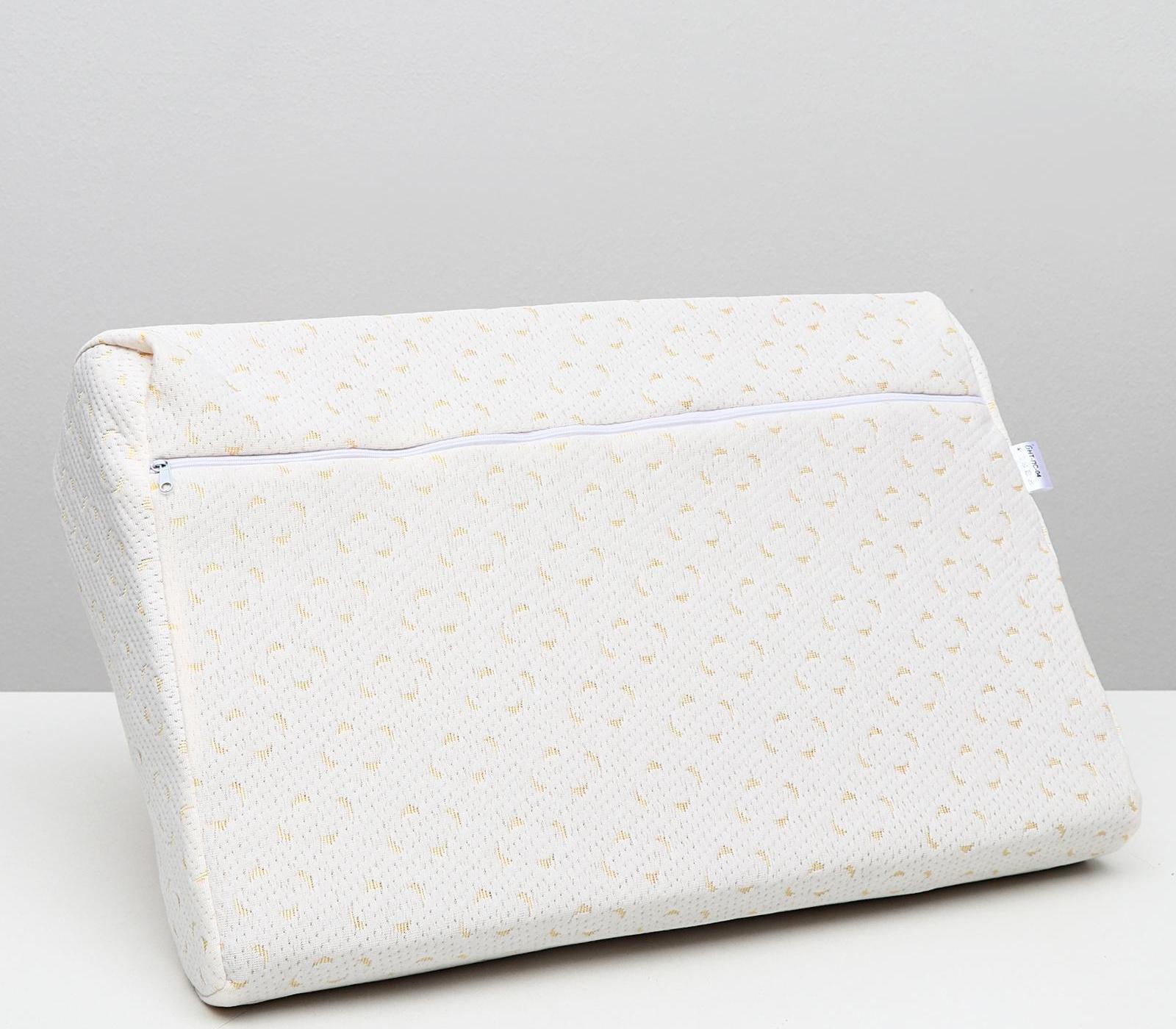 Подушка ортопедическая НТ-ПС-04, для взрослых, с эффектом памяти, размер 56×35×12/9 см