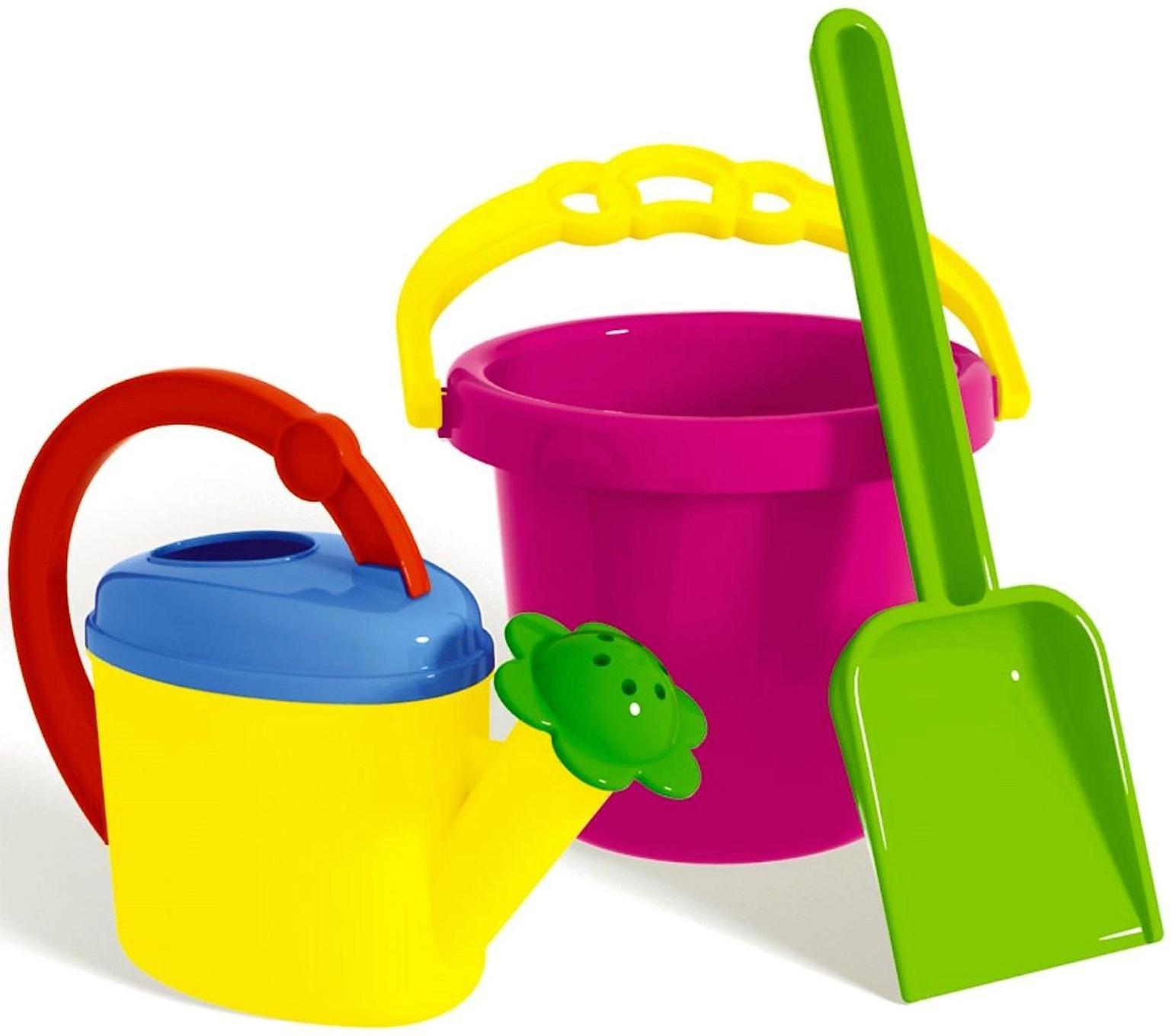 Набор игрушек для песочницы, 3 предмета: ведро 0.8 л, совок 21 см, лейка 0.3 л, МИКС