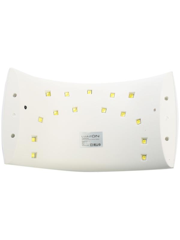 Лампа для гель-лака Luazon LUF-13, LED, 24 Вт, 15 диодов, дисплей, 220 В, бело-розовая