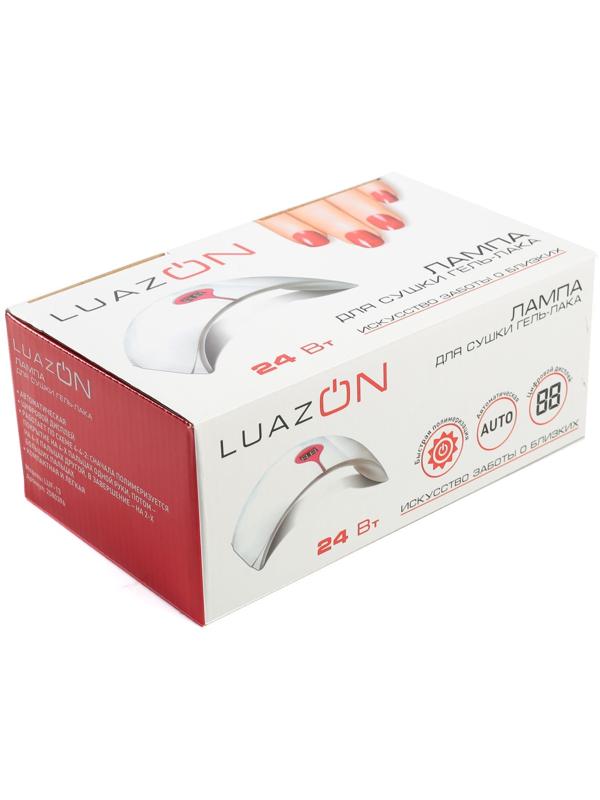 Лампа для гель-лака Luazon LUF-13, LED, 24 Вт, 15 диодов, дисплей, 220 В, бело-розовая