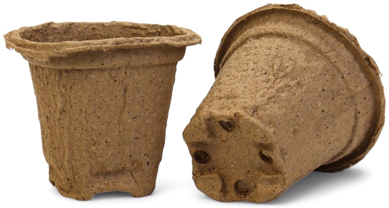 Горшок для рассады, 175 мл, d=8 см, h=8 см, торф, набор 10 шт.