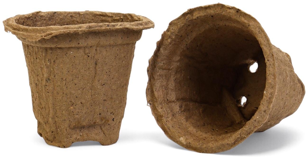 Горшок для рассады, 175 мл, d=8 см, h=8 см, торф, набор 10 шт.