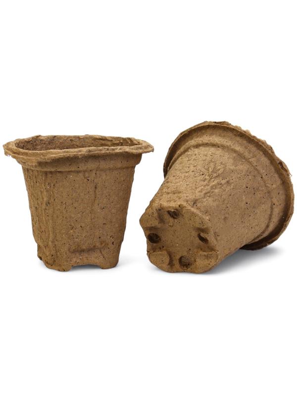 Горшок для рассады, 175 мл, d=8 см, h=8 см, торф, набор 10 шт.
