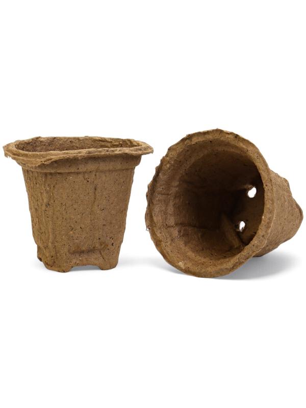 Горшок для рассады, 175 мл, d=8 см, h=8 см, торф, набор 10 шт.