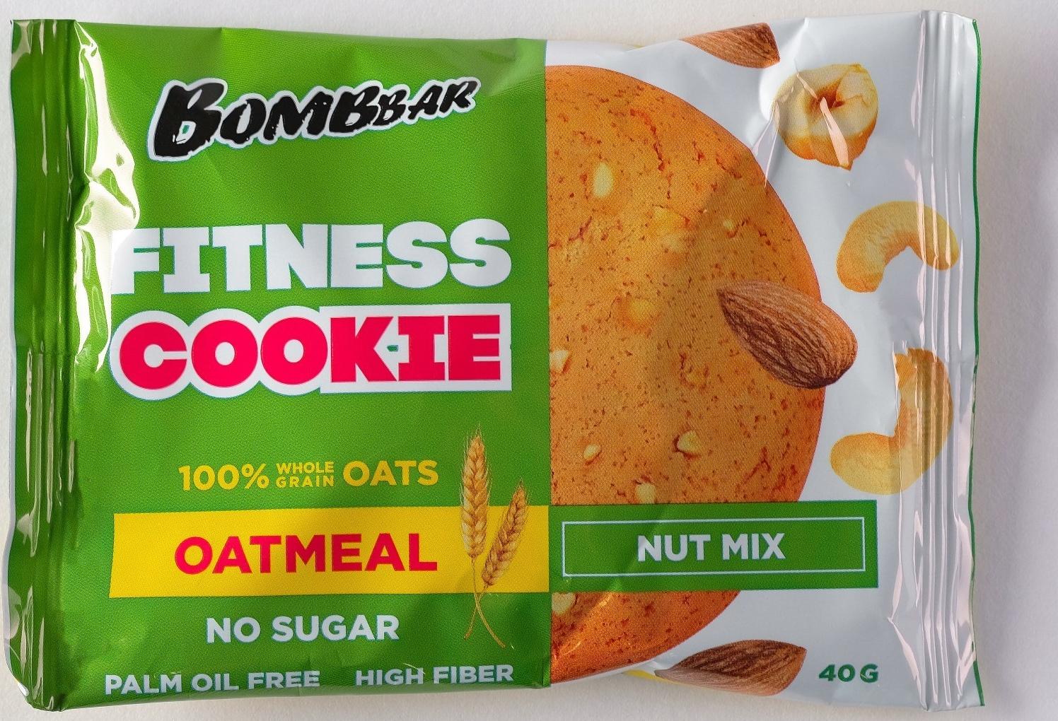 Овсяное печенье Bombbar, ореховый микс, спортивное питание, 40 г