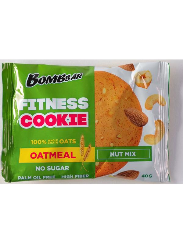 Овсяное печенье Bombbar, ореховый микс, спортивное питание, 40 г