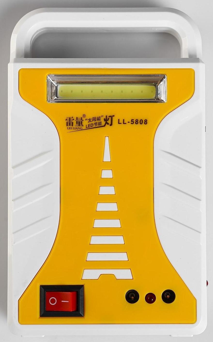 Фонарь аккумуляторный, с переноской лампы, выход USB, от сети, 15х5 см, микс