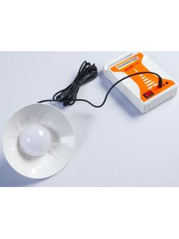 Фонарь аккумуляторный, с переноской лампы, выход USB, от сети, 15х5 см, микс