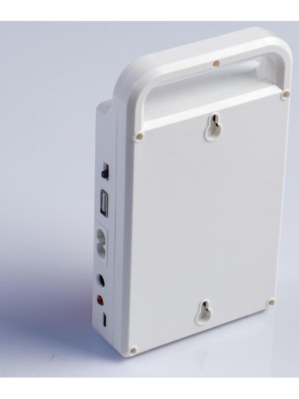 Фонарь аккумуляторный, с переноской лампы, выход USB, от сети, 15х5 см, микс