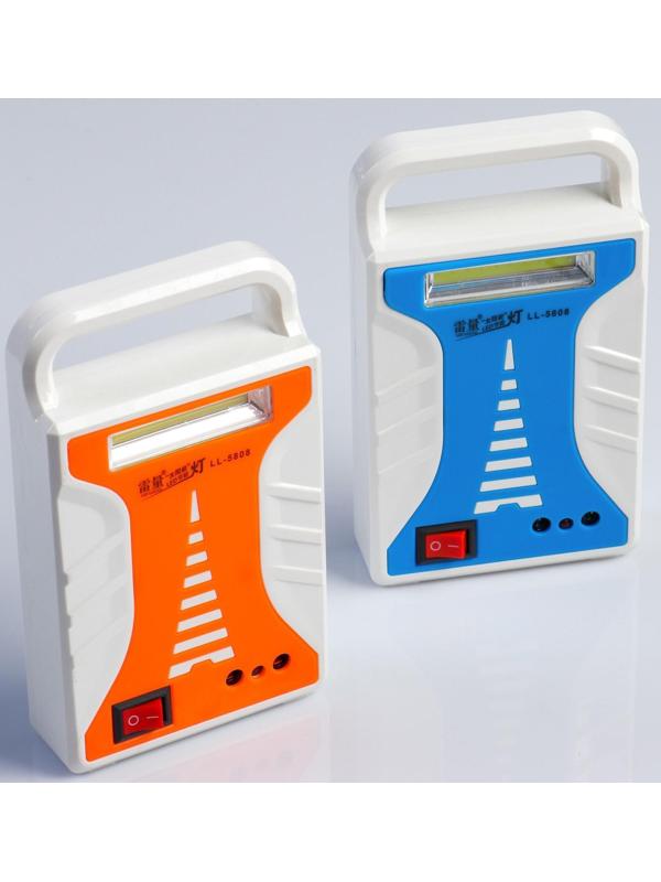 Фонарь аккумуляторный, с переноской лампы, выход USB, от сети, 15х5 см, микс