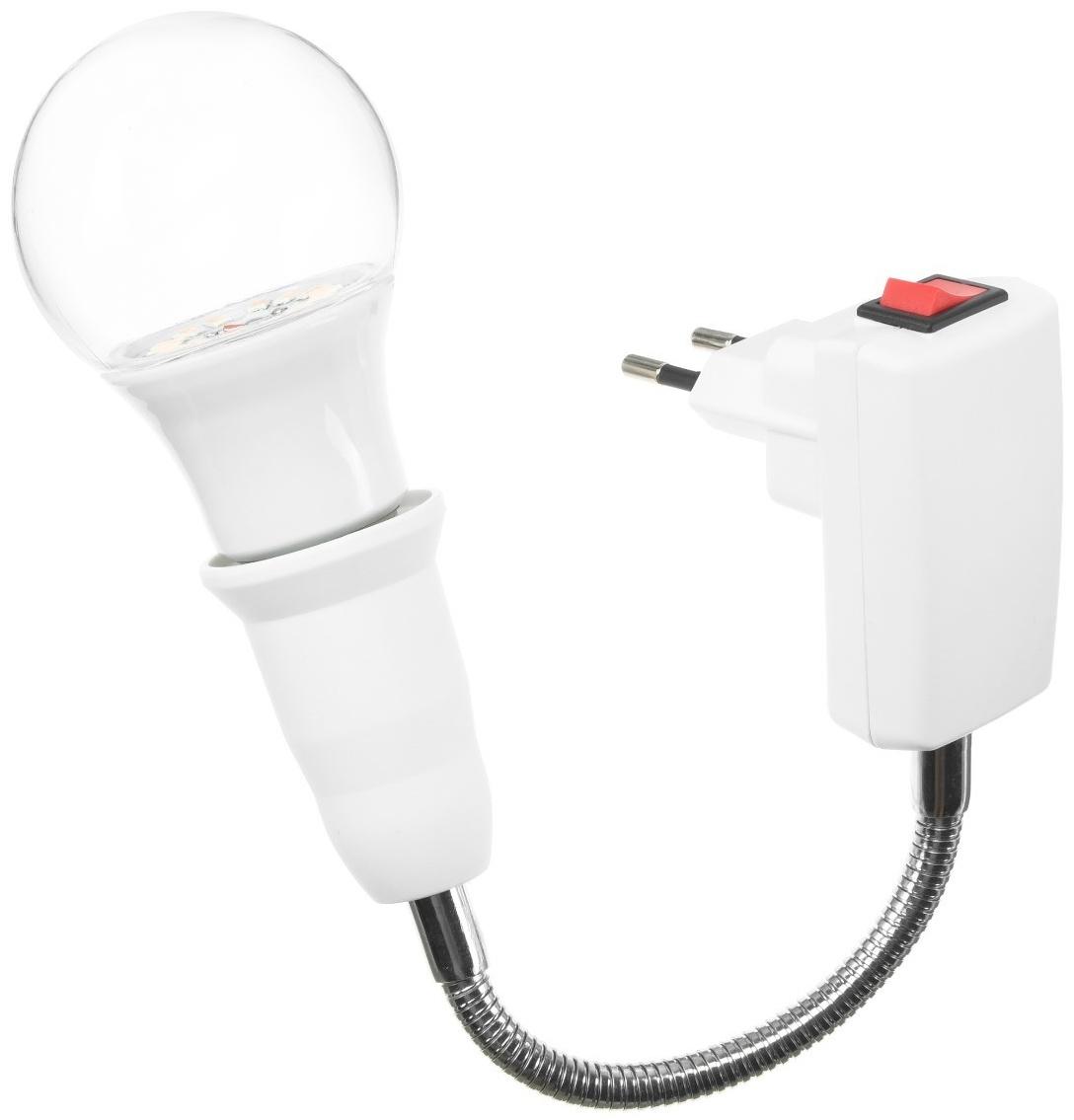 Светильник для растений 9 Вт, 7 мкмоль/с, гибкая ножка 15 см, выкл на корпусе