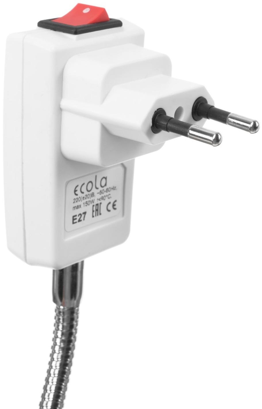 Светильник для растений 9 Вт, 7 мкмоль/с, гибкая ножка 15 см, выкл на корпусе