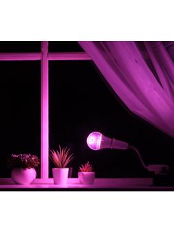 Светильник для растений 9 Вт, 7 мкмоль/с, гибкая ножка 15 см, выкл на корпусе