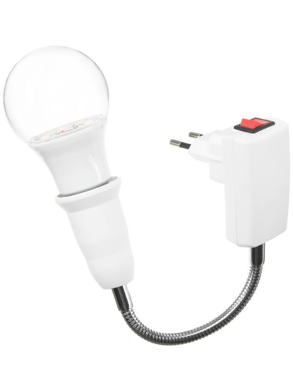 Светильник для растений 9 Вт, 7 мкмоль/с, гибкая ножка 15 см, выкл на корпусе