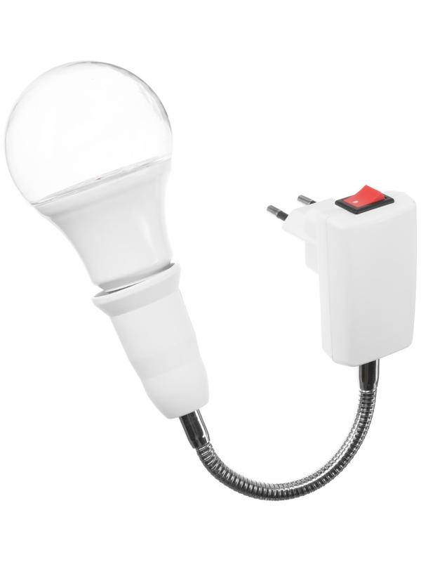 Светильник для растений 15 Вт, 12 мкмоль/с, гибкая ножка 15 см, выкл на корпусе