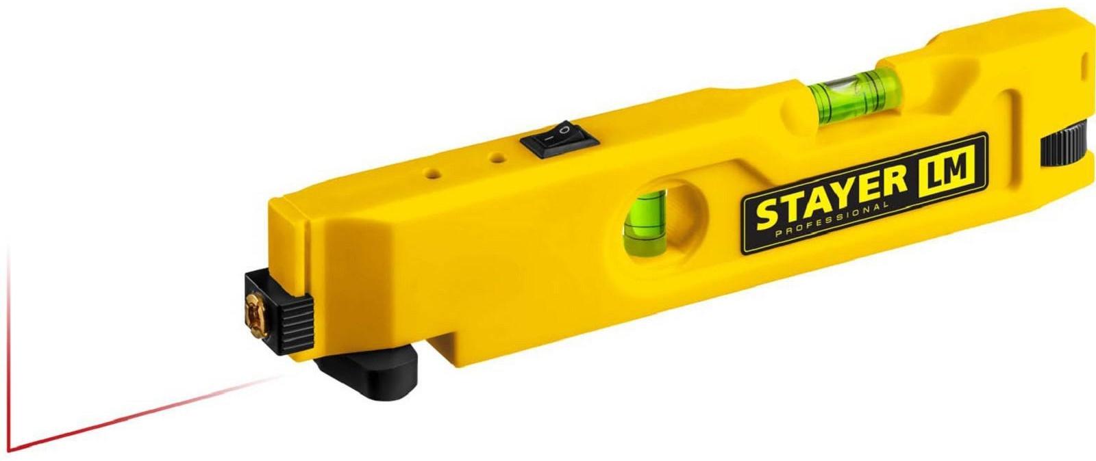 Уровень лазерный STAYER 34985, 20 м, точность лазера ±0.5 мм/м, точность колбы ±1.5 мм/м
