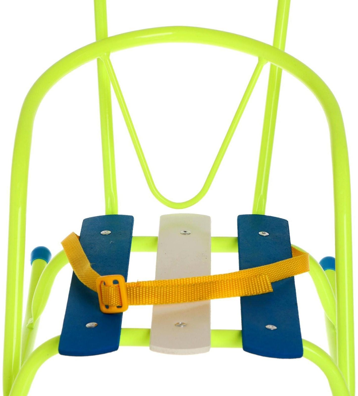 Санки кукольные с толкателем, цвет лимонный