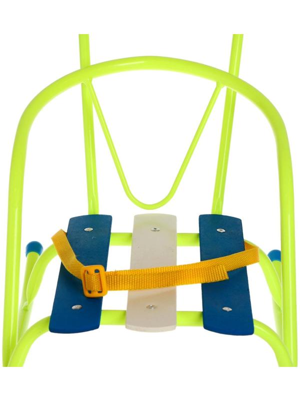 Санки кукольные с толкателем, цвет лимонный