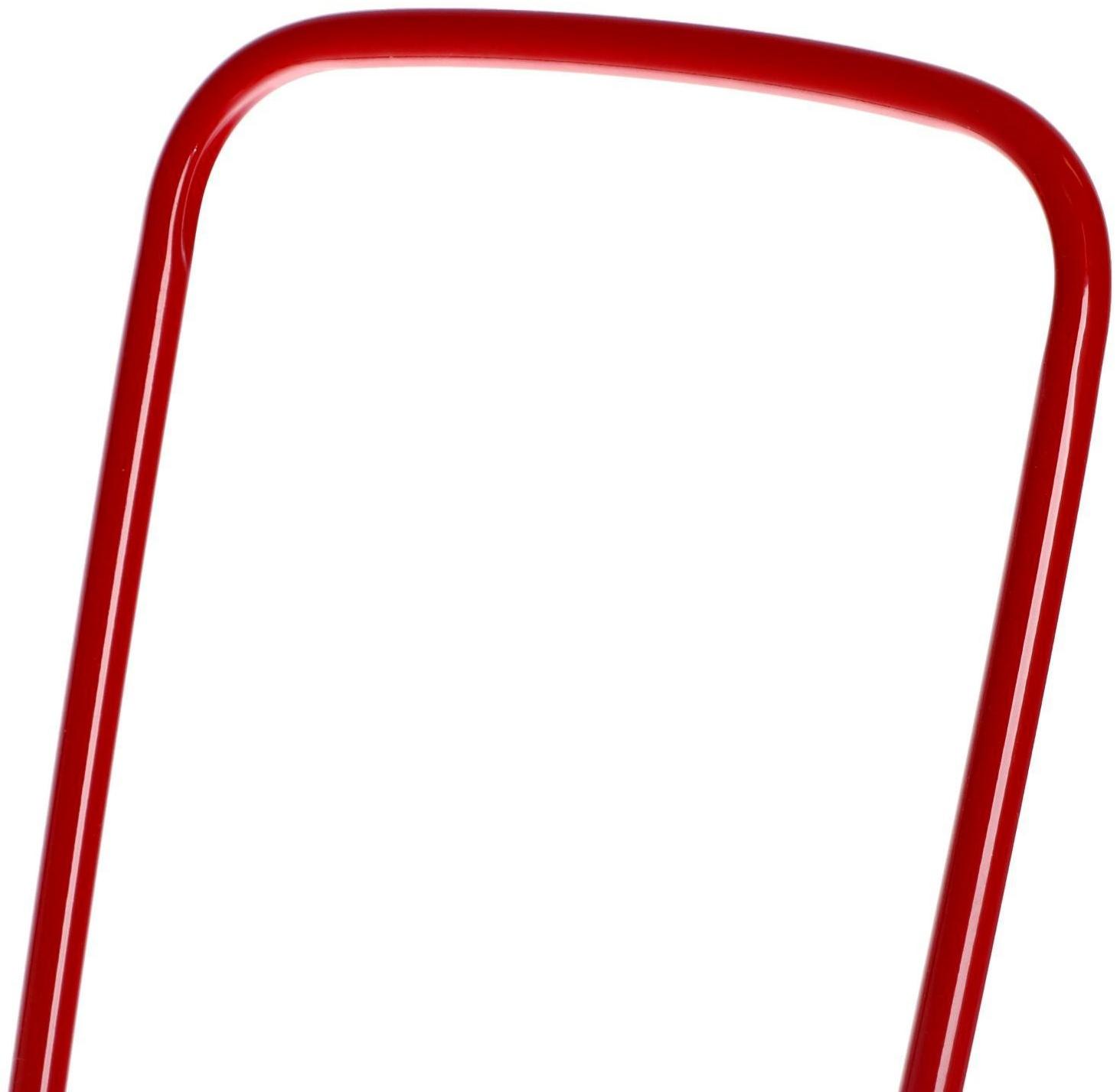 Кукольные санки с толкателем, цвет красный