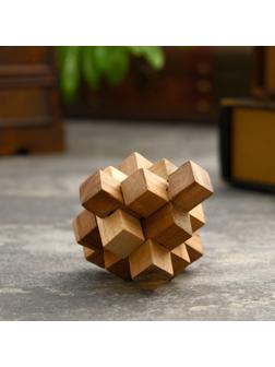 Головоломка из дерева «Крест», 9 частей, 8×8×8 см