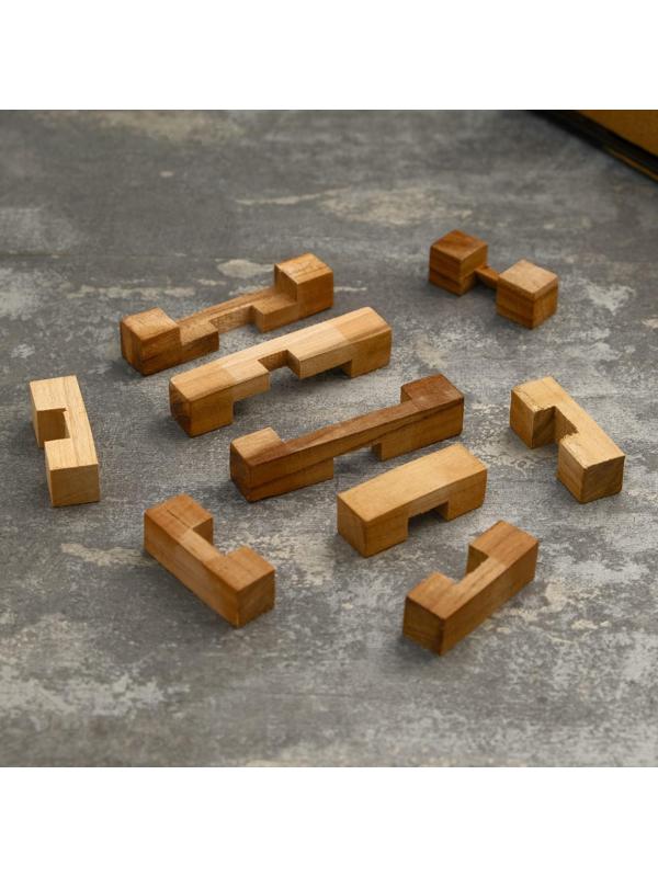 Головоломка из дерева «Крест», 9 частей, 8×8×8 см