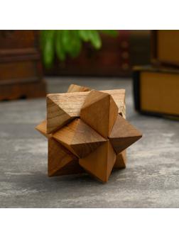 Головоломка из дерева «Загадка», 6 частей, 9×9×9 см