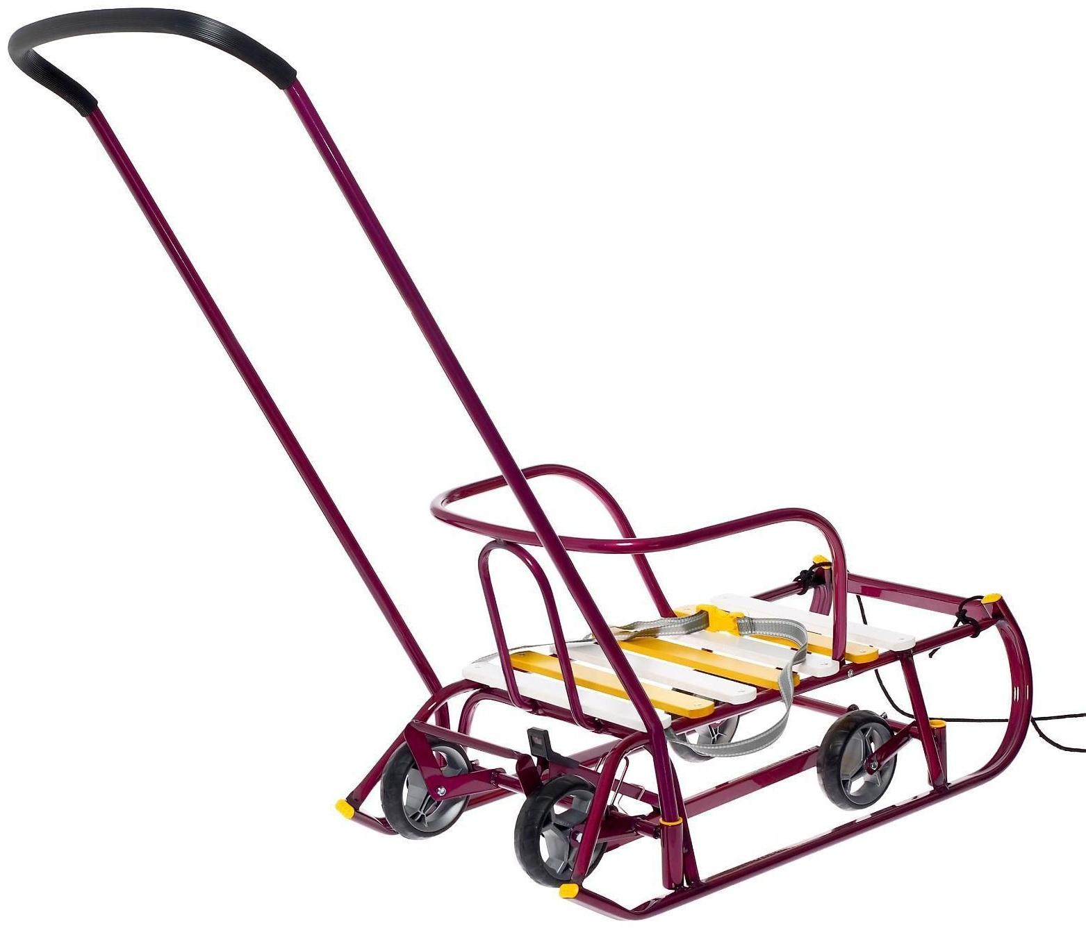 Санки «Тимка 6 универсал», амарантовый лак