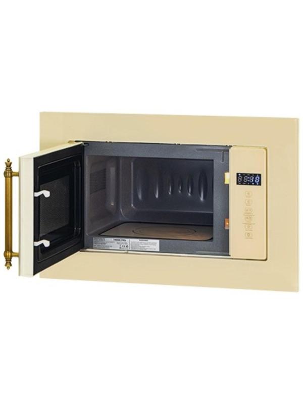 Встраиваемая микроволновая печь HIBERG VM 6502 YR, 700 Вт, 20 л, бежевая