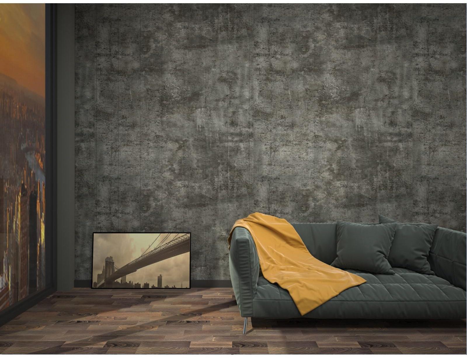 Панель стеновая МДФ Classic Premium «Бетон Нью - Йорк», 2700×200×6 мм, цвет тёмно - серый