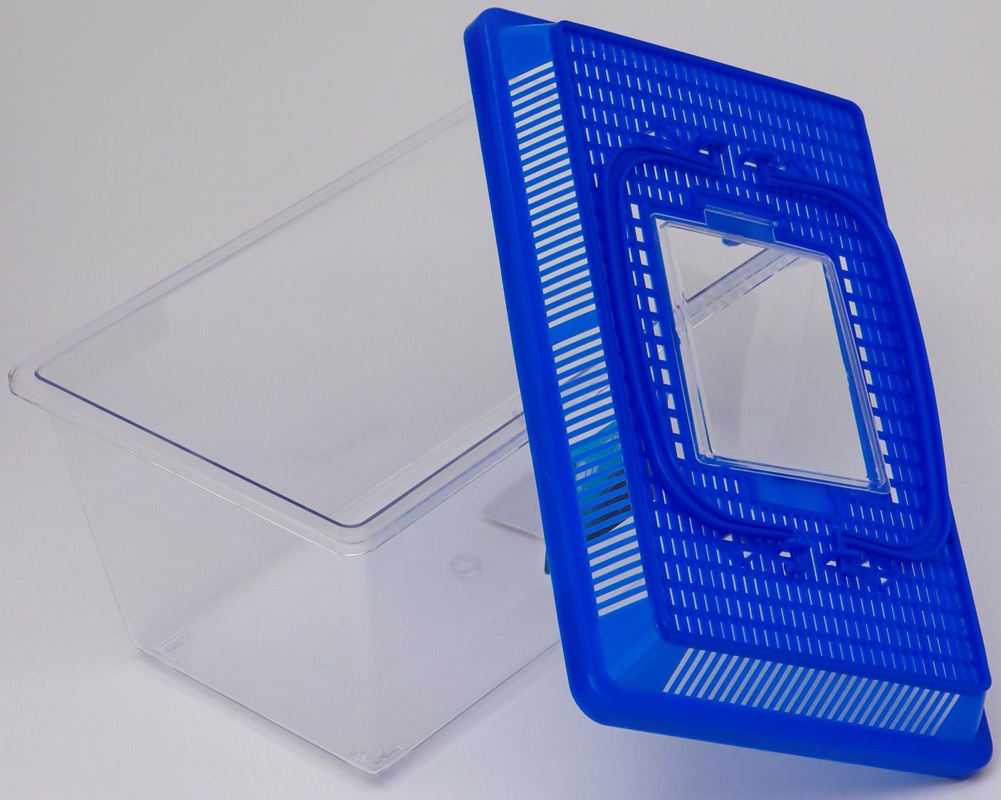 Переноска прямоугольная, 26.5×16.5×17 см, голубой