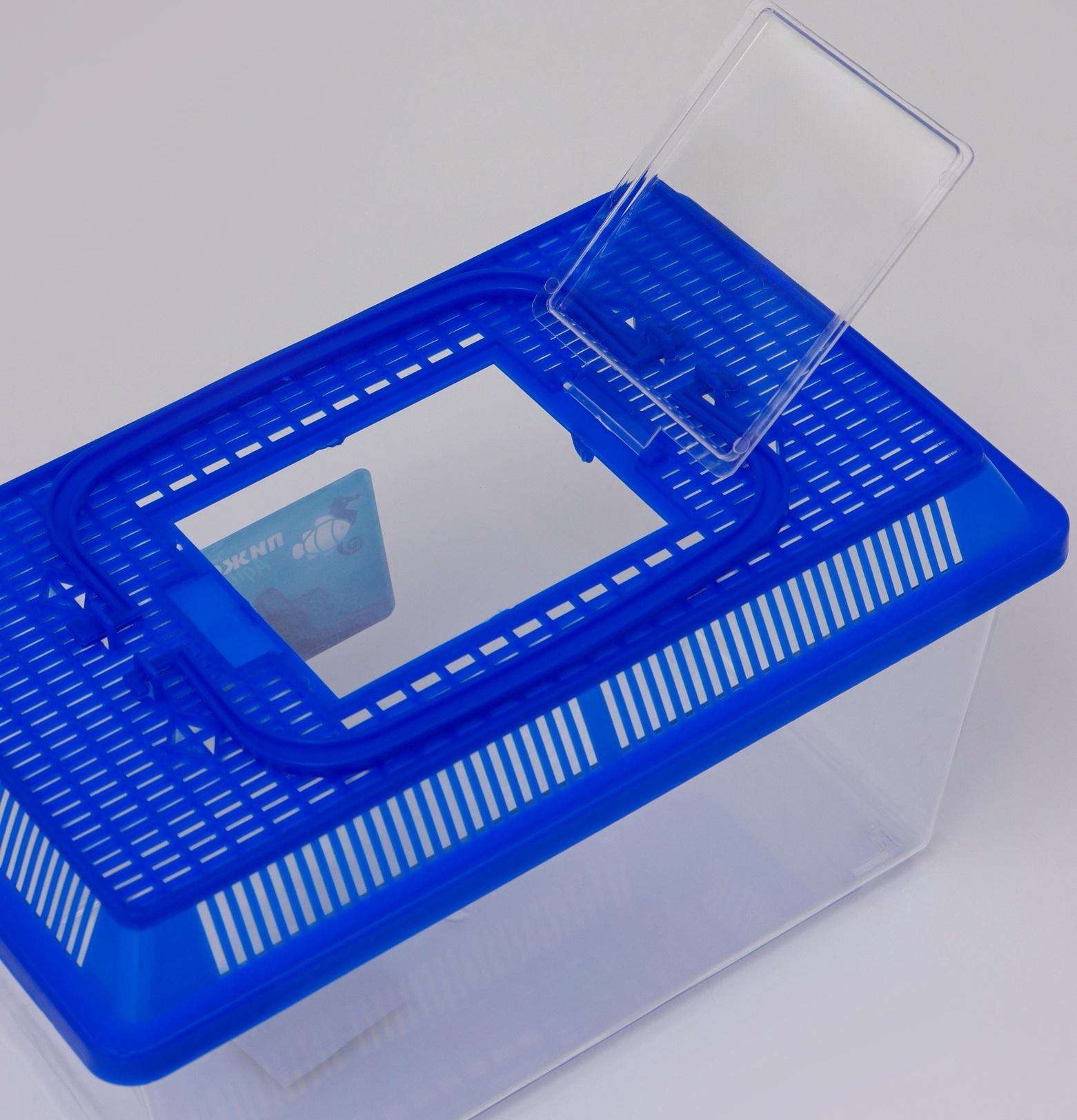 Переноска прямоугольная, 26.5×16.5×17 см, голубой