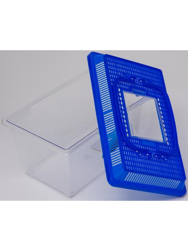 Переноска прямоугольная, 26.5×16.5×17 см, голубой