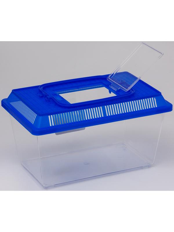 Переноска прямоугольная, 26.5×16.5×17 см, голубой