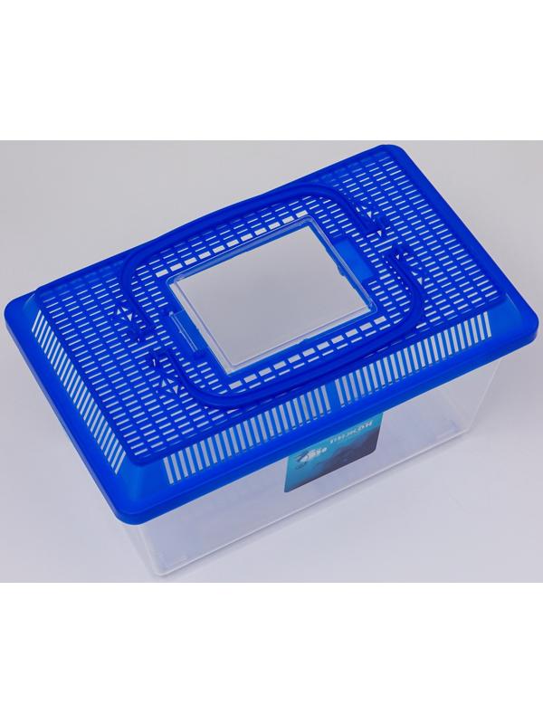 Переноска прямоугольная, 26.5×16.5×17 см, голубой