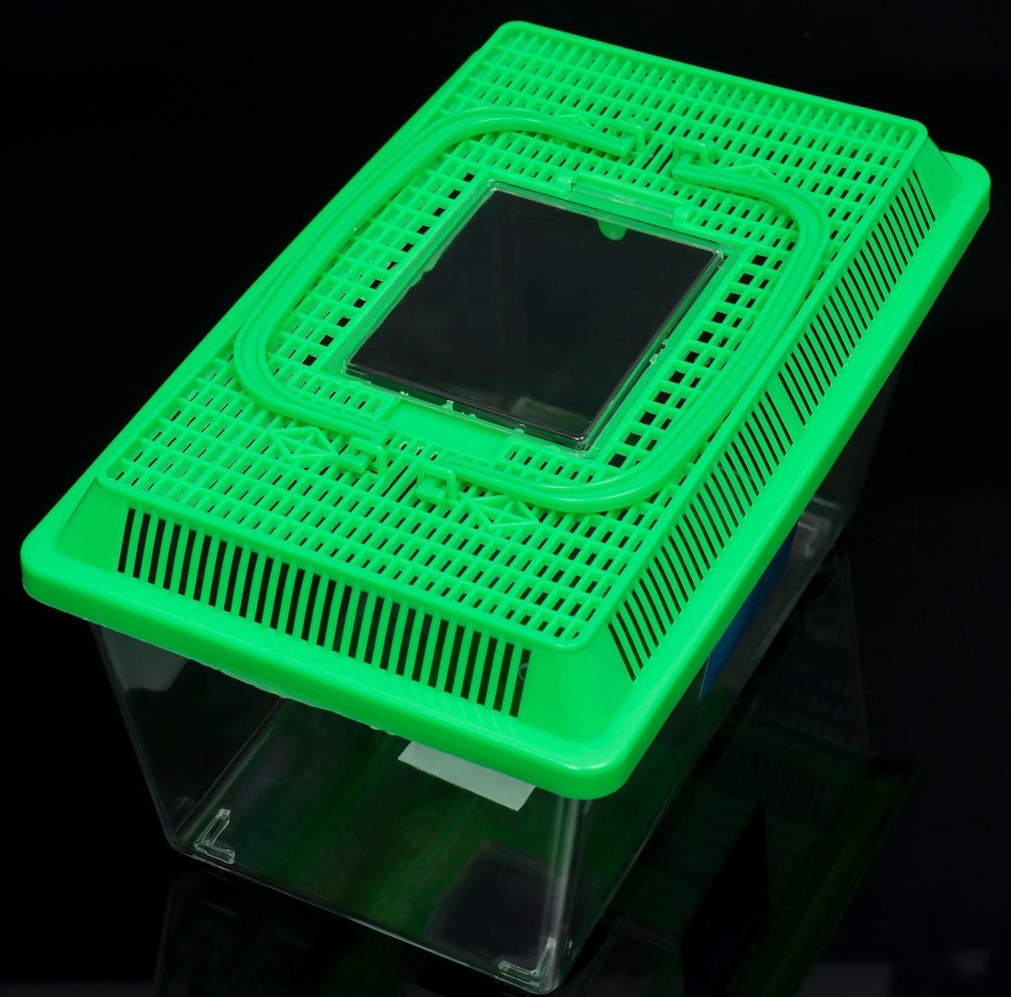 Переноска прямоугольная, 26.5×16.5×17 см, зелёный