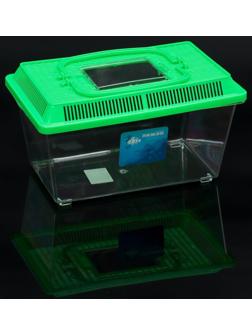 Переноска прямоугольная, 26.5×16.5×17 см, зелёный