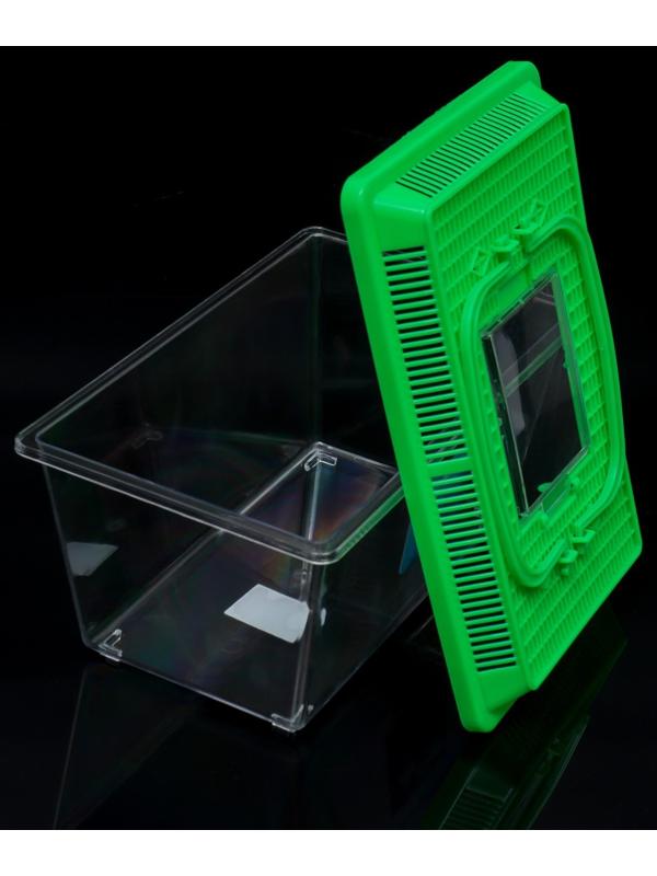 Переноска прямоугольная, 26.5×16.5×17 см, зелёный